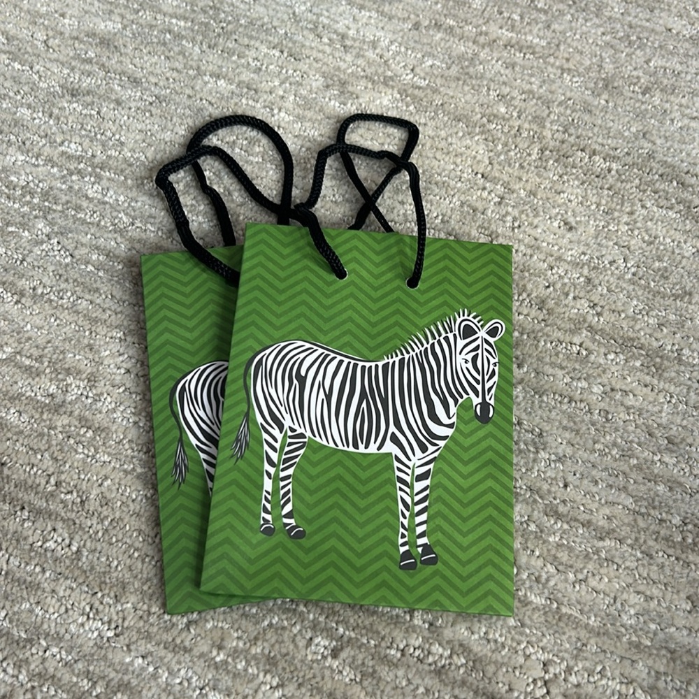 2 Zebra Gift Bags